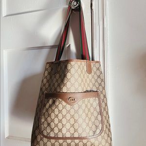 Gucci Tote Bag Web Line GG supreme